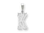 FJC Finejewelers Sterling Silver Initial K Charm