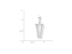 FJC Finejewelers Sterling Silver Initial V Charm