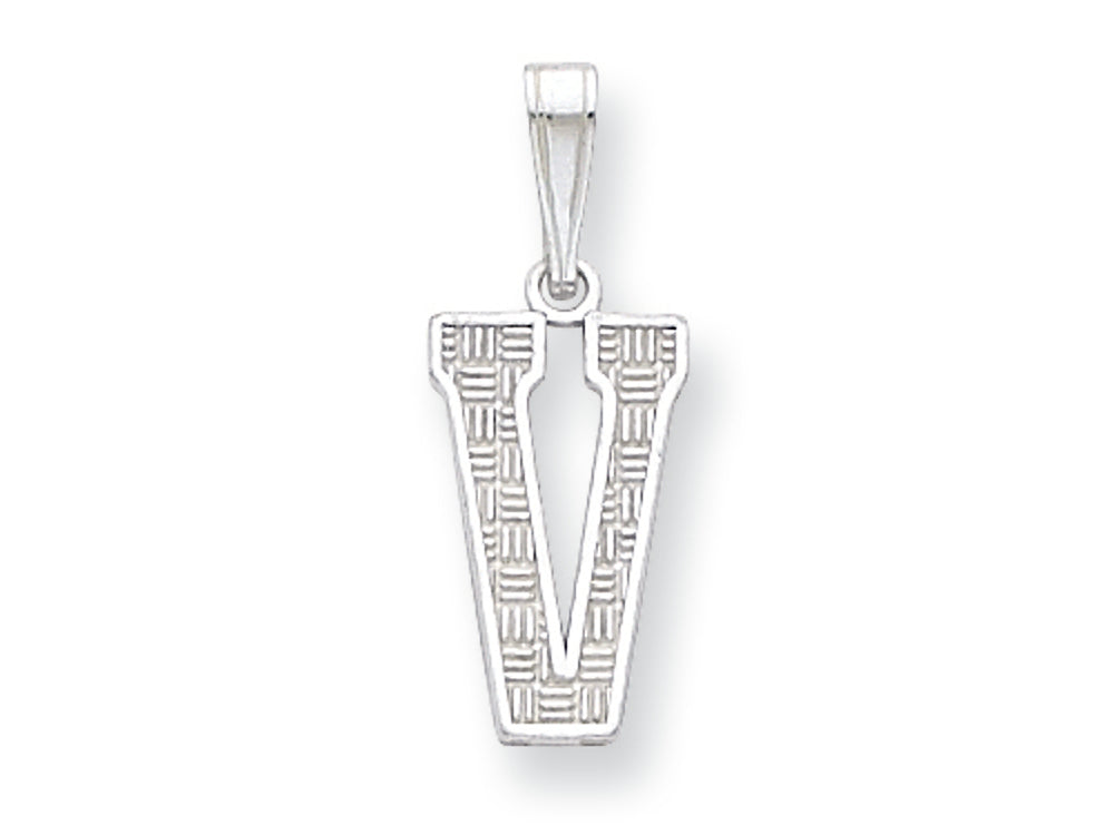 FJC Finejewelers Sterling Silver Initial V Charm