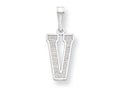FJC Finejewelers Sterling Silver Initial V Charm