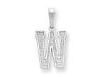 FJC Finejewelers Sterling Silver Initial W Charm