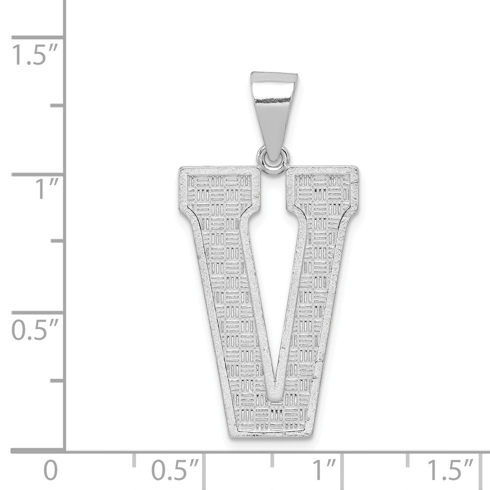 FJC Finejewelers Sterling Silver Initial V Charm