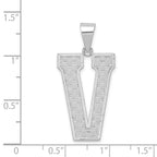 FJC Finejewelers Sterling Silver Initial V Charm