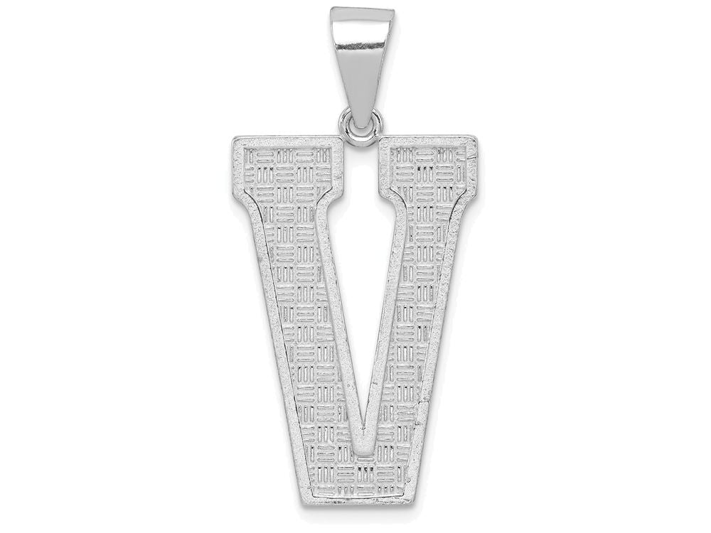 FJC Finejewelers Sterling Silver Initial V Charm
