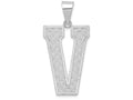 FJC Finejewelers Sterling Silver Initial V Charm