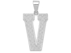 FJC Finejewelers Sterling Silver Initial V Charm