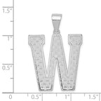 FJC Finejewelers Sterling Silver Initial W Charm
