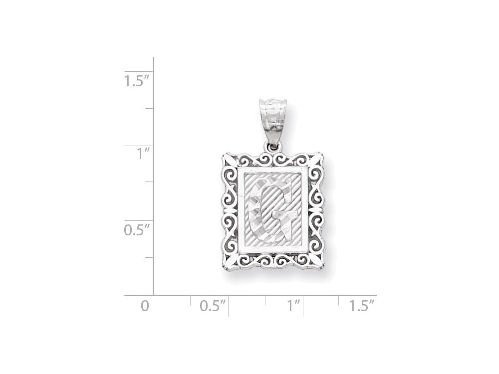 FJC Finejewelers Sterling Silver Initial G Charm