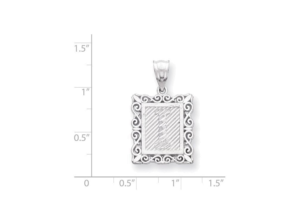 FJC Finejewelers Sterling Silver Initial I Charm