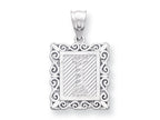 FJC Finejewelers Sterling Silver Initial I Charm