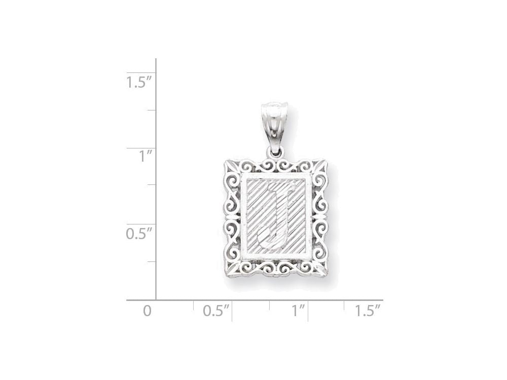 FJC Finejewelers Sterling Silver Initial J Charm