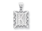 FJC Finejewelers Sterling Silver Initial K Charm