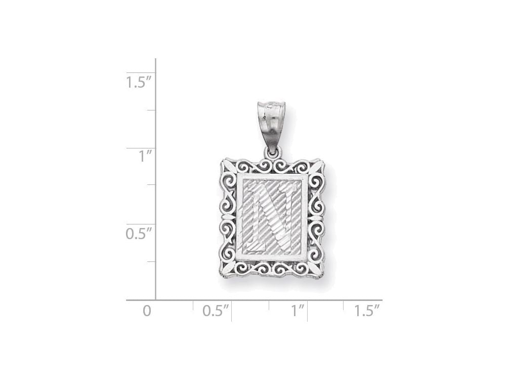 FJC Finejewelers Sterling Silver Initial N Charm