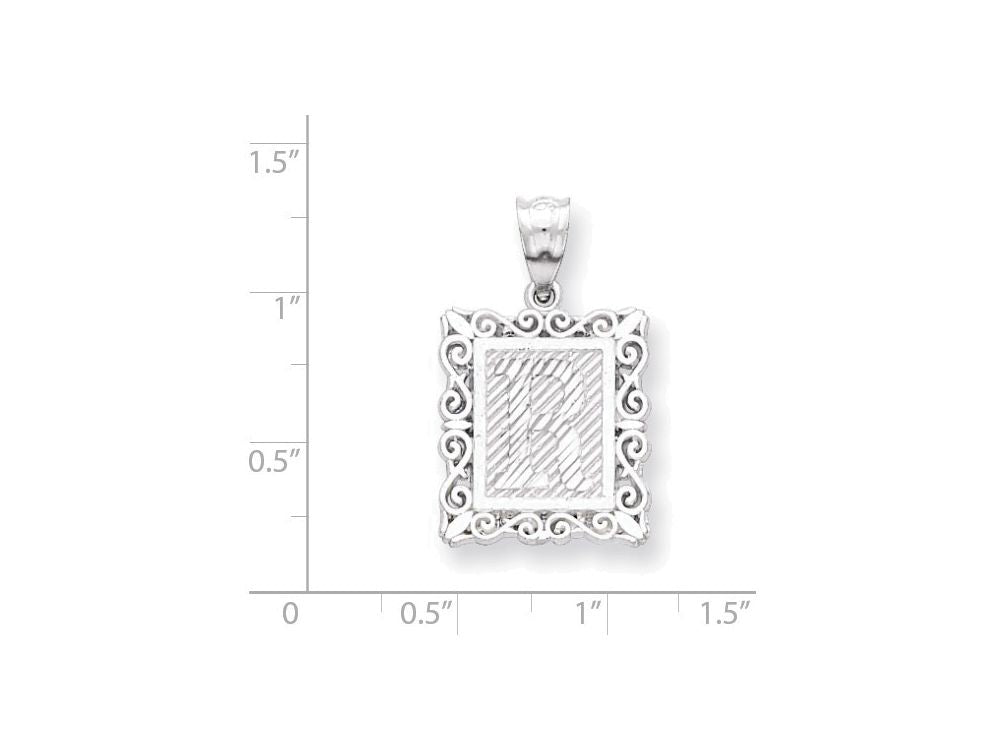 FJC Finejewelers Sterling Silver Initial R Charm