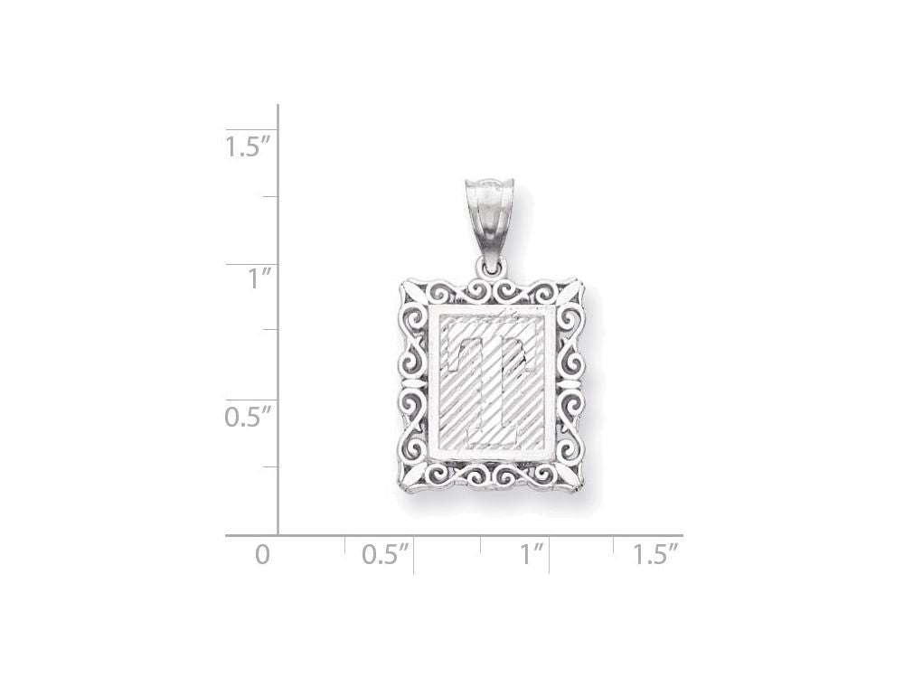 FJC Finejewelers Sterling Silver Initial T Charm