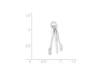 FJC Finejewelers Sterling Silver Knife,fork and Spoon Charm
