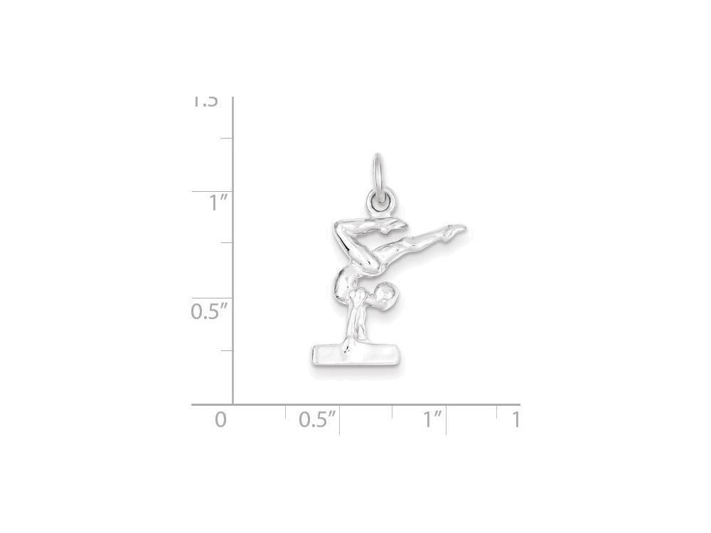 FJC Finejewelers Sterling Silver Gymnast Charm