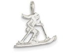 FJC Finejewelers Sterling Silver Skier Pendant Necklace - Chain Included