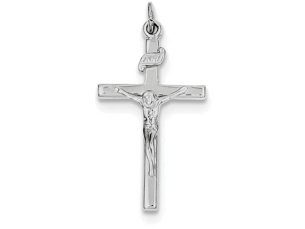 FJC Finejewelers Sterling Silver Inri Crucifix Pendant Necklace - Chain Included