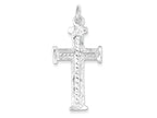 FJC Finejewelers Sterling Silver bright  cut Cross Pendant Necklace   Chain Included