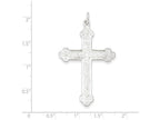 FJC Finejewelers Sterling Silver Budded Cross Pendant Necklace - Chain Included
