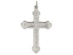FJC Finejewelers Sterling Silver Budded Cross Pendant Necklace - Chain Included