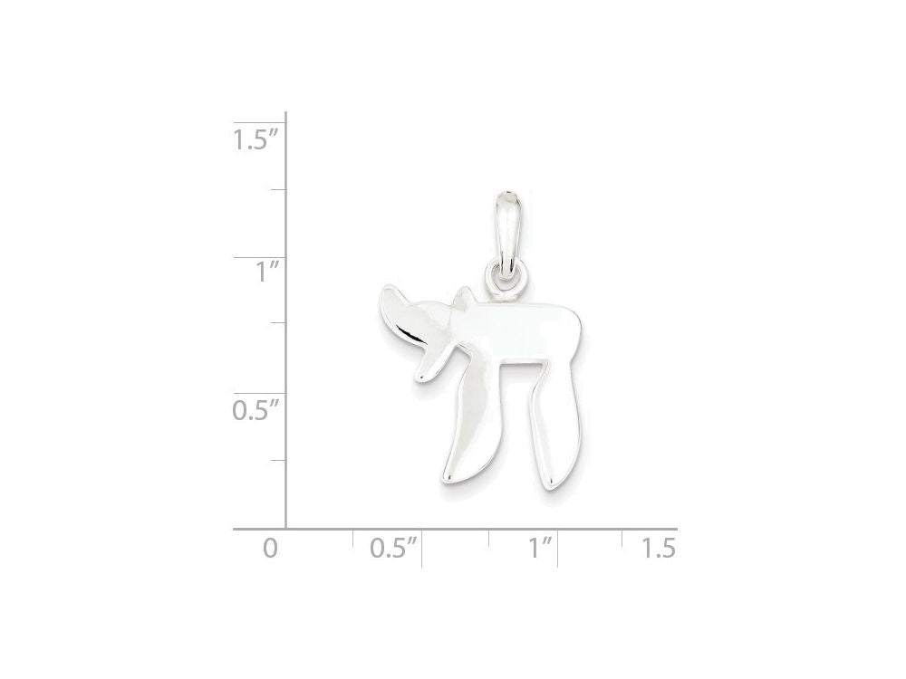 FJC Finejewelers Sterling Silver Chai (life) Pendant Necklace - Chain Included