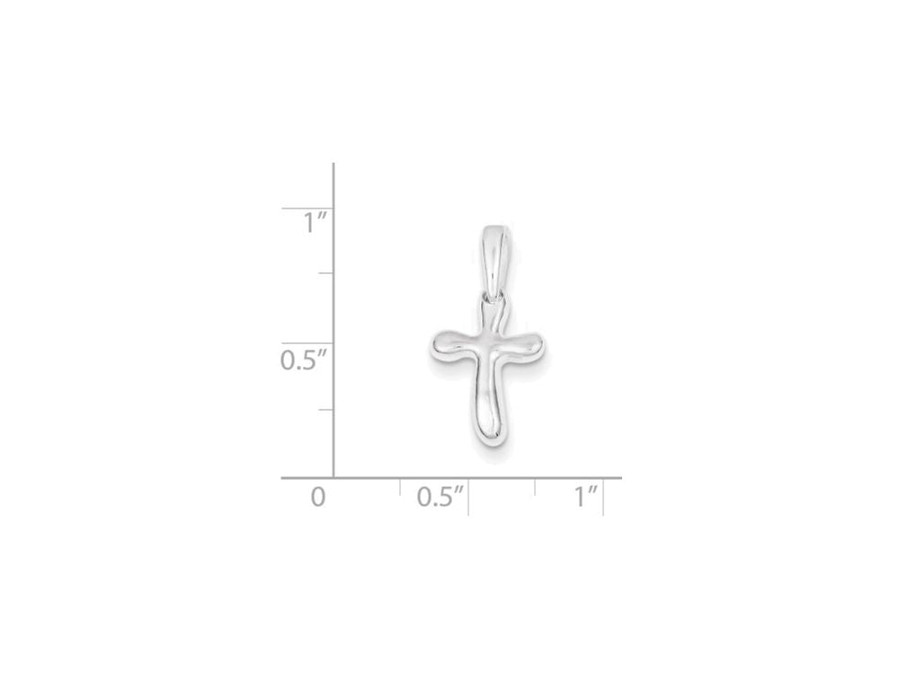 FJC Finejewelers Sterling Silver Tiny Freeform Cross Charm