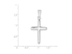 FJC Finejewelers Sterling Silver Polished Cross Pendant Necklace - Chain Included
