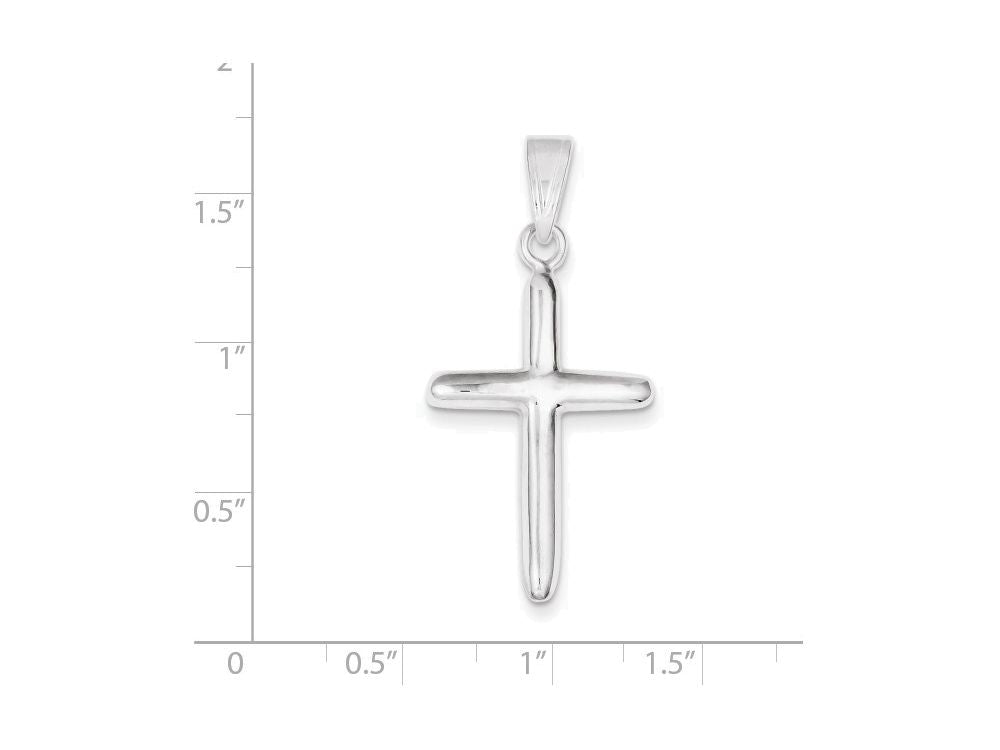 FJC Finejewelers Sterling Silver Polished Cross Pendant Necklace - Chain Included