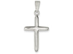 FJC Finejewelers Sterling Silver Polished Cross Pendant Necklace - Chain Included