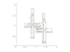 FJC Finejewelers Sterling Silver Reversible Cross Pendant Necklace - Chain Included