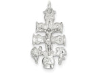 FJC Finejewelers Sterling Silver Cara Vaca Crucifix Pendant Necklace - Chain Included