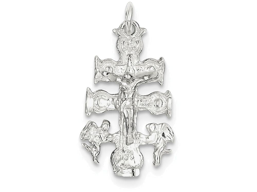 FJC Finejewelers Sterling Silver Cara Vaca Crucifix Pendant Necklace - Chain Included