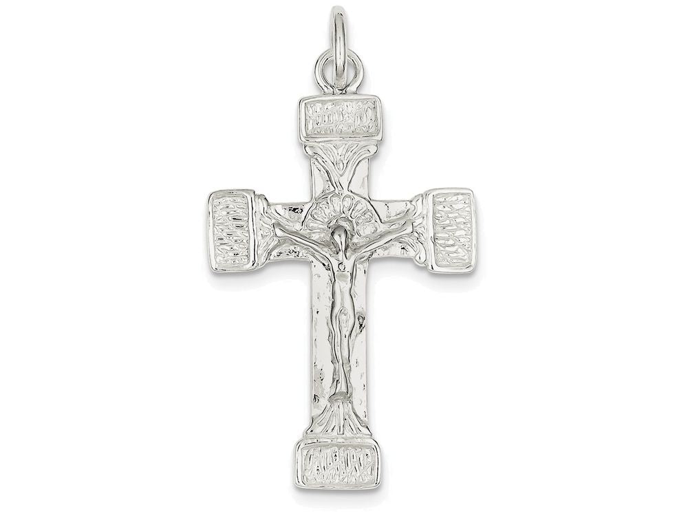 FJC Finejewelers Sterling Silver Latin Crucifix Pendant Necklace - Chain Included