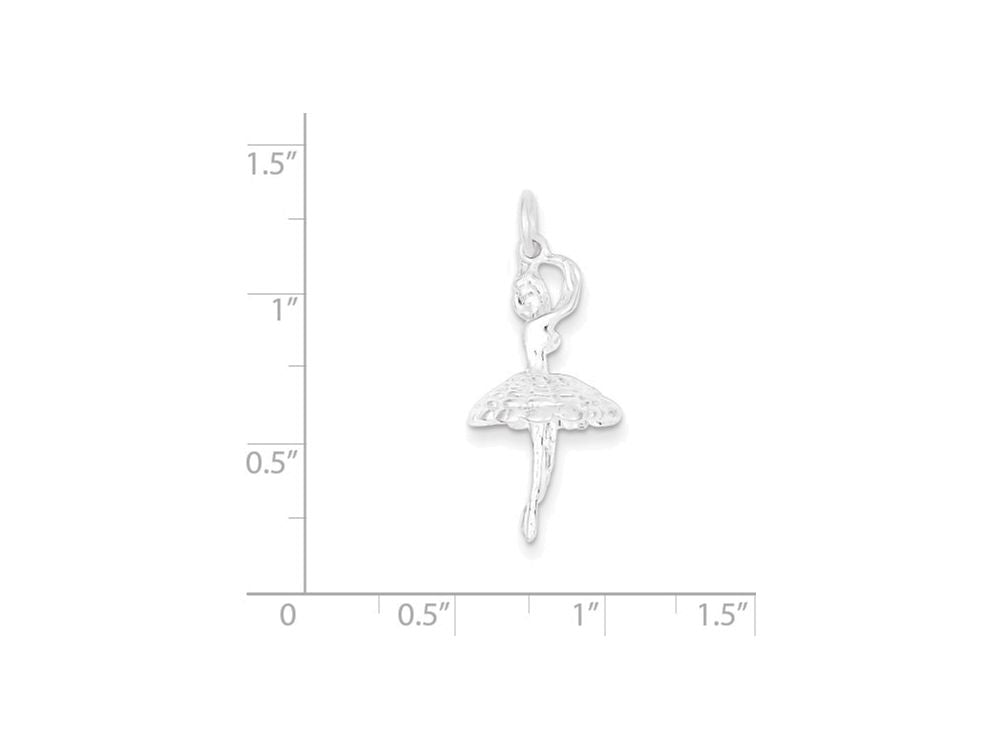 FJC Finejewelers Sterling Silver Ballerina Charm