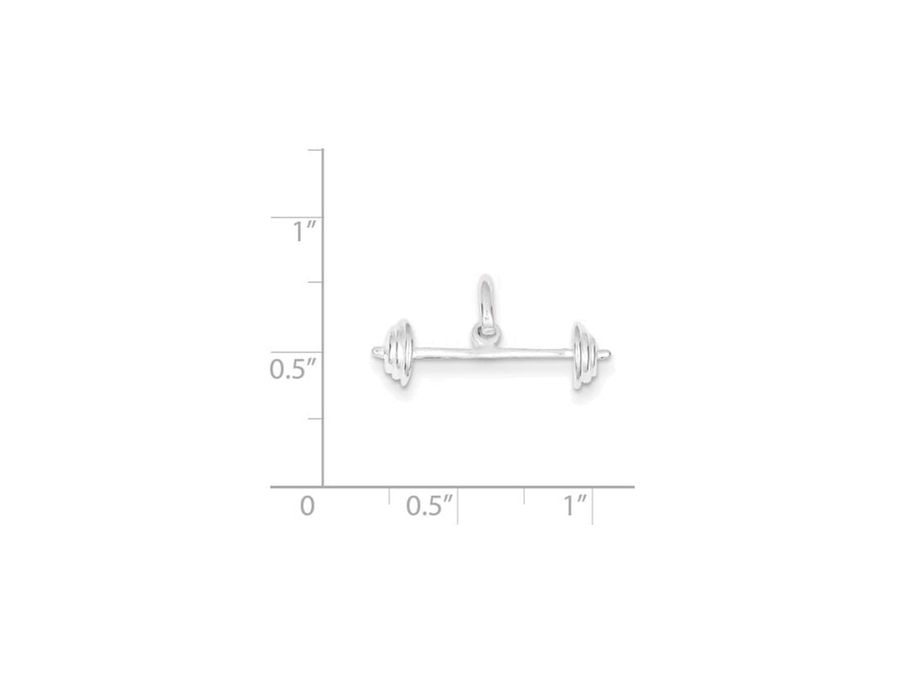 FJC Finejewelers Sterling Silver Barbell Charm