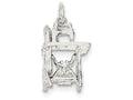 FJC Finejewelers Sterling Silver Sewing Machine 3D Charm