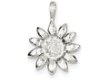 FJC Finejewelers Sterling Silver Sunflower Pendant Necklace - Chain Included