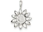 FJC Finejewelers Sterling Silver Sunflower Pendant Necklace - Chain Included