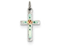 FJC Finejewelers Sterling Silver Enameled Cross Charm