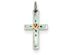 FJC Finejewelers Sterling Silver Enameled Cross Charm