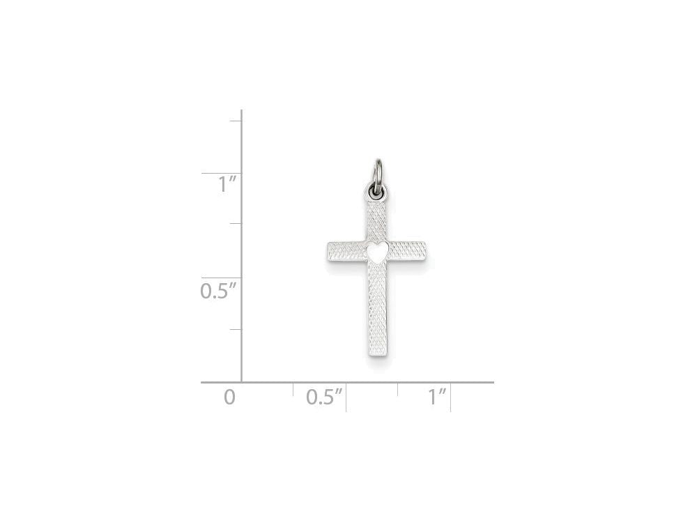 FJC Finejewelers Sterling Silver Heart Cross Charm