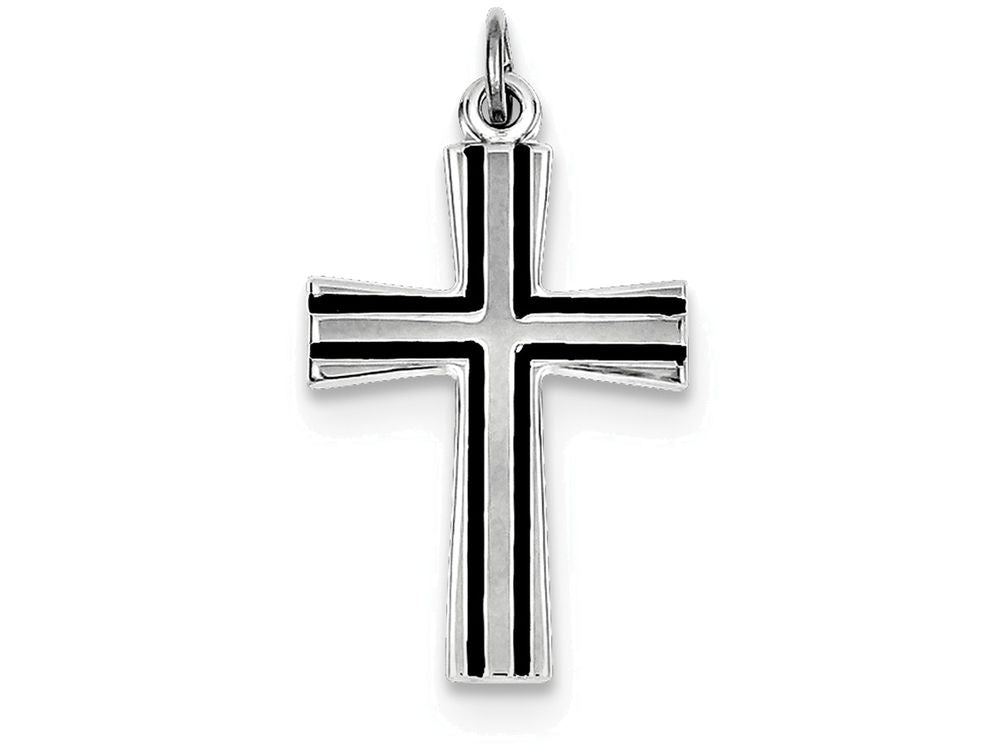 FJC Finejewelers Sterling Silver Enameled Latin Cross Charm