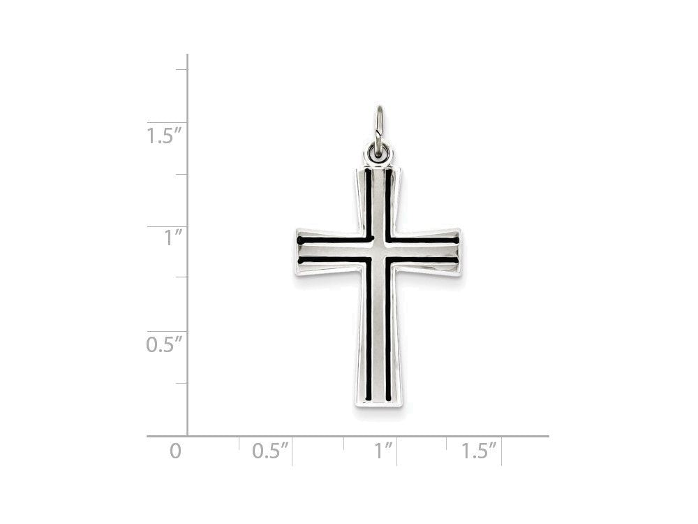 FJC Finejewelers Sterling Silver Enameled Latin Cross Charm