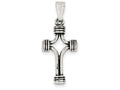 FJC Finejewelers Sterling Silver Antiqued Cross Pendant Necklace - Chain Included