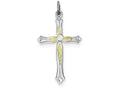 FJC Finejewelers Sterling Silver Cubic Zirconia Cross Pendant Necklace - Chain Included