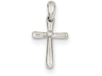FJC Finejewelers Sterling Silver Cubic Zirconia Cross Pendant Necklace - Chain Included
