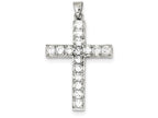FJC Finejewelers Sterling Silver Cubic Zirconia Latin Cross Pendant Necklace - Chain Included