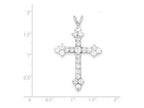 FJC Finejewelers Sterling Silver Cubic Zirconia Cross Pendant Necklace - Chain Included